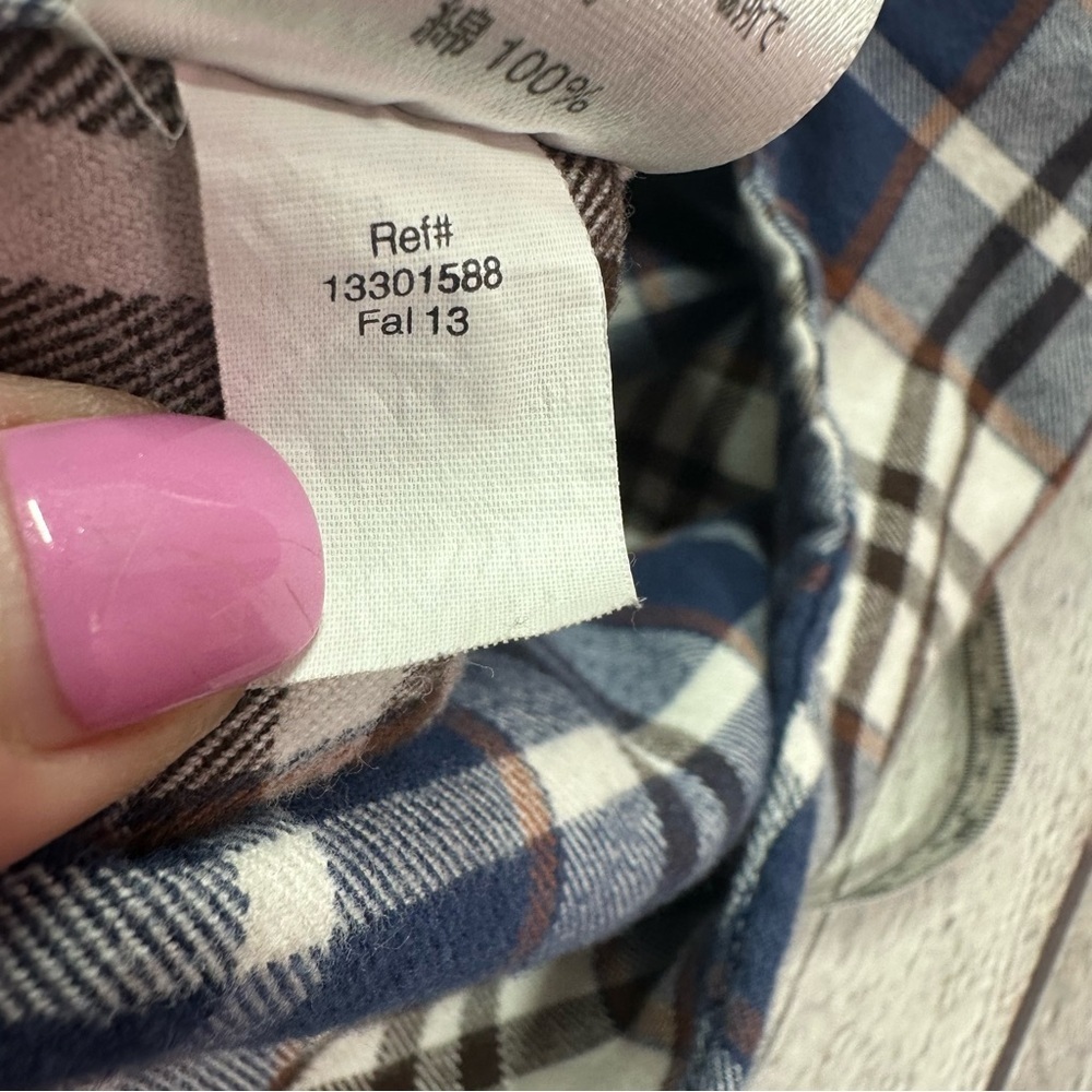 Eddie Bauer heavy flannel Casual Button Down Shirt plaid relaxed fit sz 2XL - Picture 7 of 8